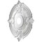 Ekena Millwork Attica PVC Ceiling Medallion (Fits Canopies up to 6 3/4"), Metallic Charcoal, 19"OD x 3 1/2"ID x 1"P CMP19ATCCH - alternate 5